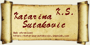 Katarina Šutaković vizit kartica